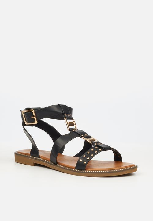 Butterfly Feet - Frost 2 ankle tie sandal - black