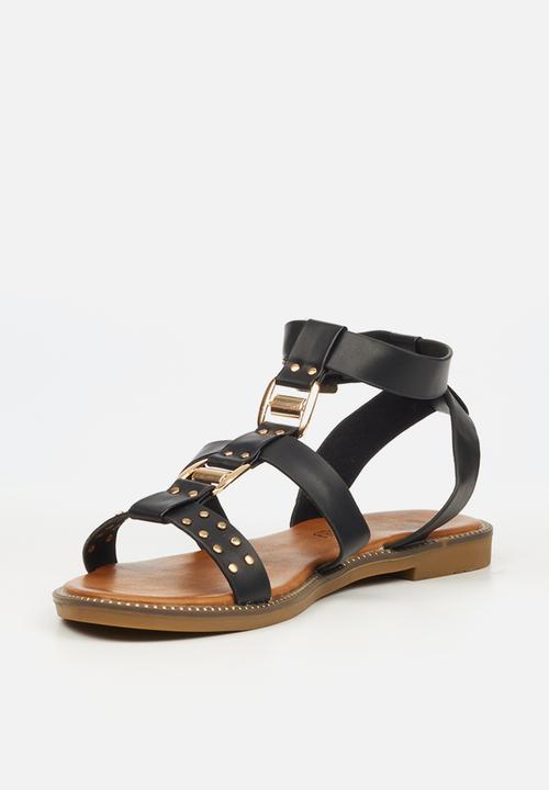 Butterfly Feet - Frost 2 ankle tie sandal - black