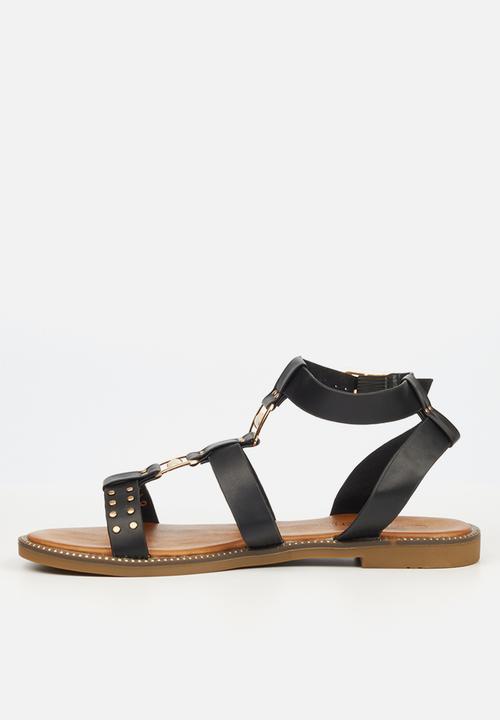 Butterfly Feet - Frost 2 ankle tie sandal - black