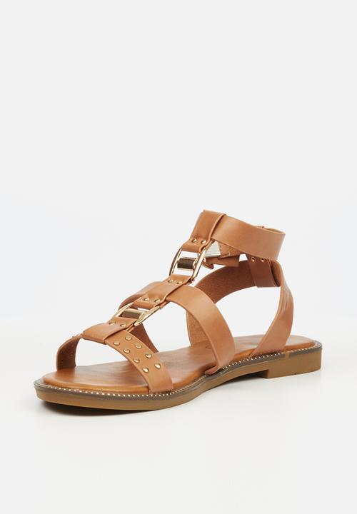Butterfly Feet - Frost 2 ankle tie sandal - tan
