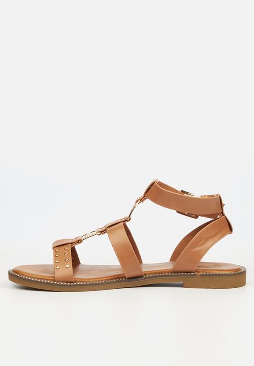 Butterfly Feet - Frost 2 ankle tie sandal - tan
