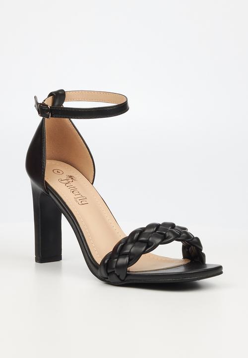 Butterfly Feet - Riana 1 ankle tie stiletto heel - black