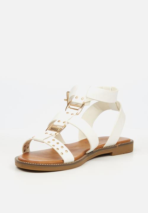 Butterfly Feet - Frost 2 ankle tie sandal - white