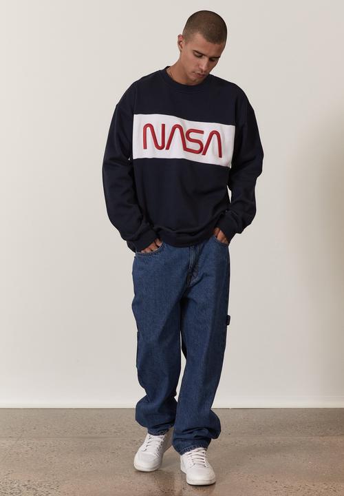 Factorie - Oversized nasa crew - lcn nas navy/nasa panelled