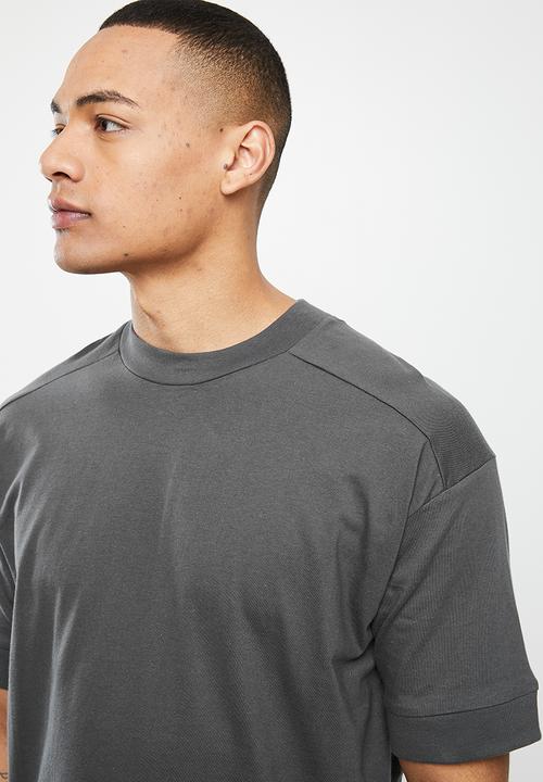 urban° - Urban printed oversized  tee - charcoal