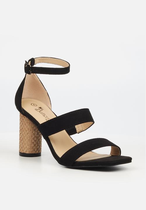 Butterfly Feet - Grace 1 ankle tie block heel - black