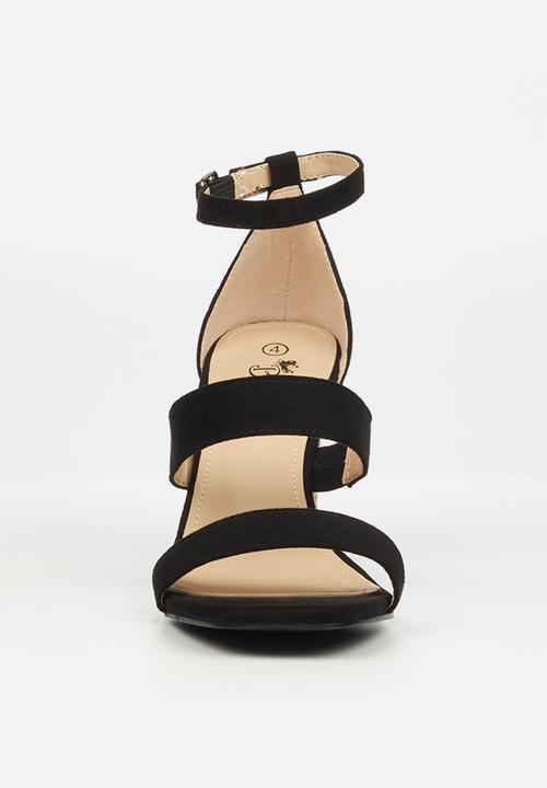 Butterfly Feet - Grace 1 ankle tie block heel - black