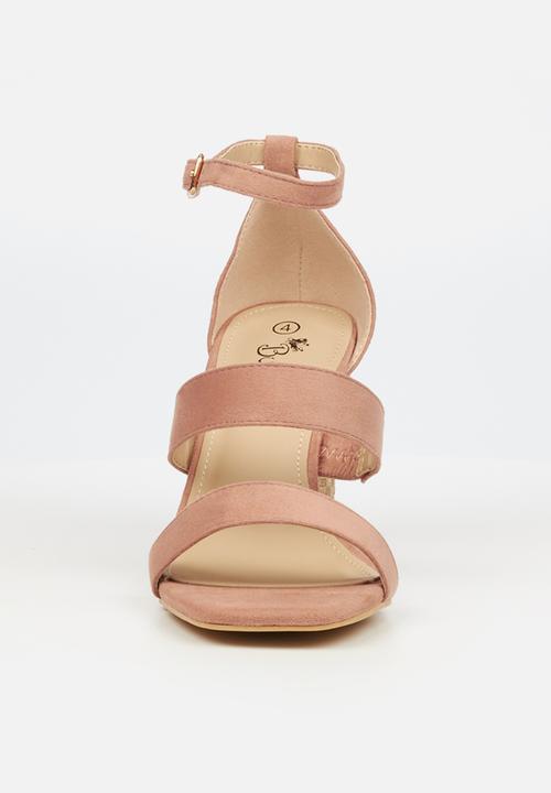 Butterfly Feet - Grace 1 ankle tie block heel - pink