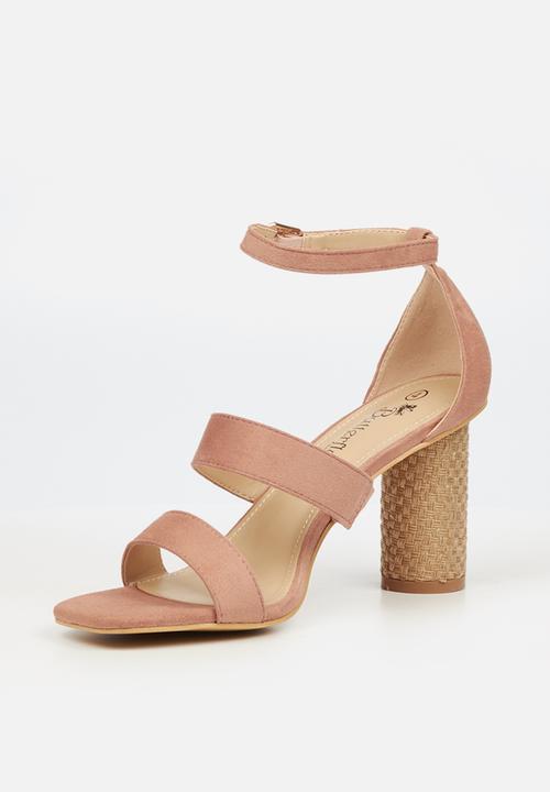 Butterfly Feet - Grace 1 ankle tie block heel - pink