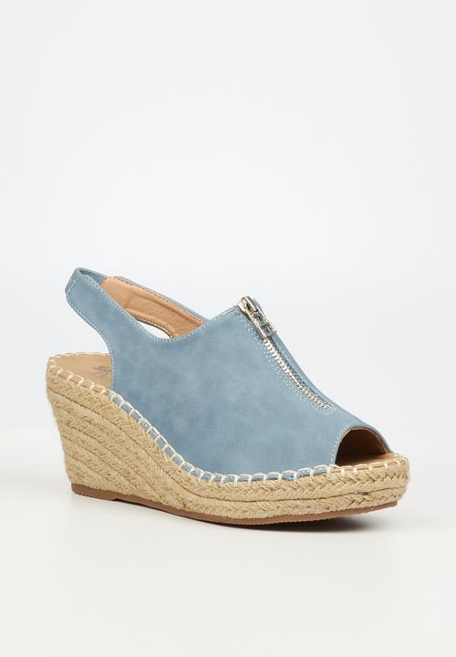 Butterfly Feet - Savy 3 espadrille wedge heel - blue