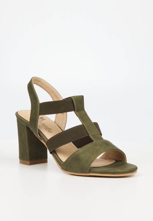 Butterfly Feet - Valery 1 block heel - olive