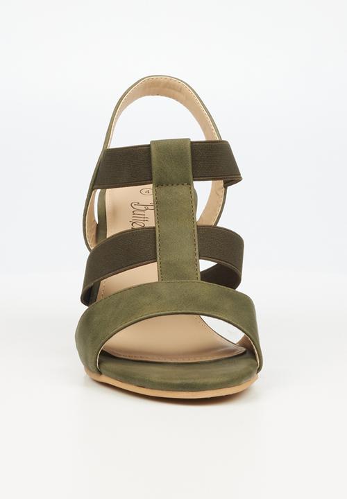 Butterfly Feet - Valery 1 block heel - olive