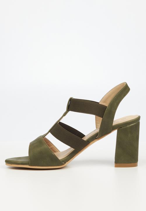Butterfly Feet - Valery 1 block heel - olive