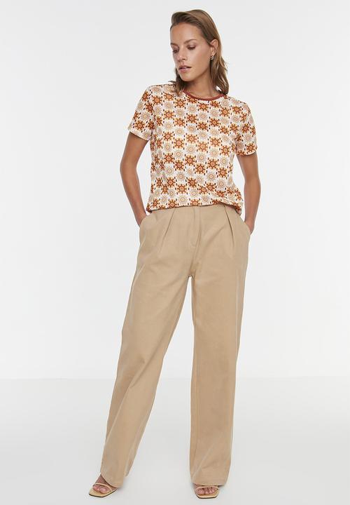 Trendyol - Printed basic knit t-shirt - multi