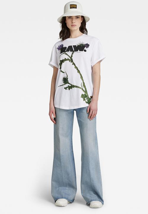 G-STAR - Lash fem thistle loose r t - white
