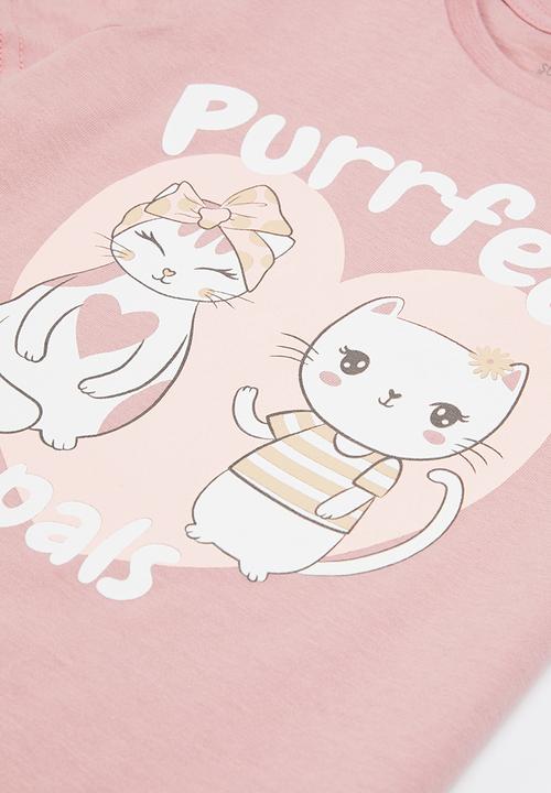 Superbalist - 2 Pack printed tees - dusty rose & stone