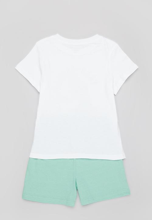 Superbalist - Boys summer pj set - white & green