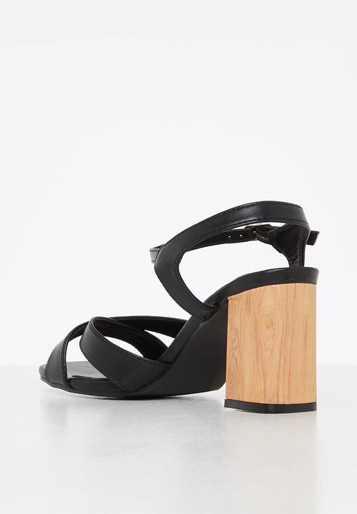 edit - Kerry open block heel - black