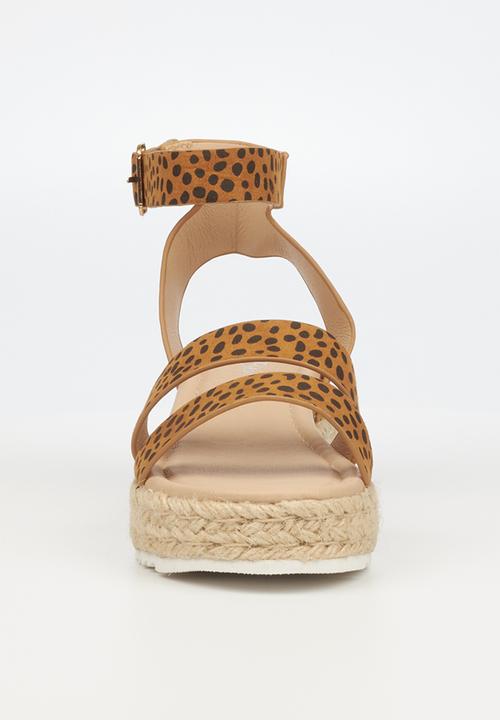 Miss Black - Steffi3 espadrille wedge heel - tan