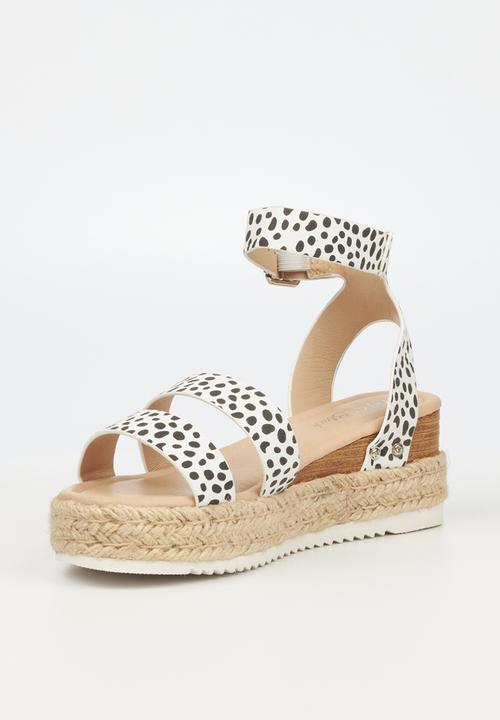 Miss Black - Steffi3 espadrille wedge heel - white