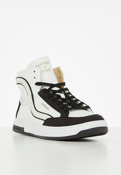 Superdry. - Vegan basket ov high trainer- white/bison black