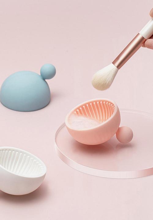 Glam Beauty - Silicone Makeup Brush Washing Bowl - White