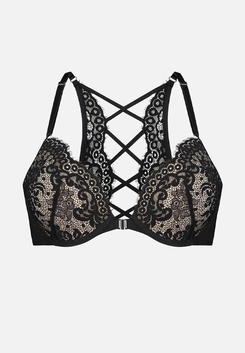 Hunkemoller - Cardi push up plunge - caviar