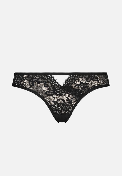 Hunkemoller - Cardi string - caviar