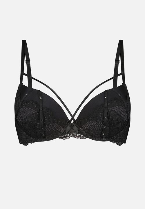 Hunkemoller - Bijou maximizer plunge bra - caviar