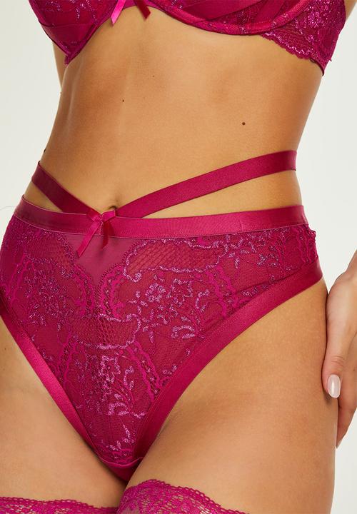 Hunkemoller - Reeva string high - festival fuchsia