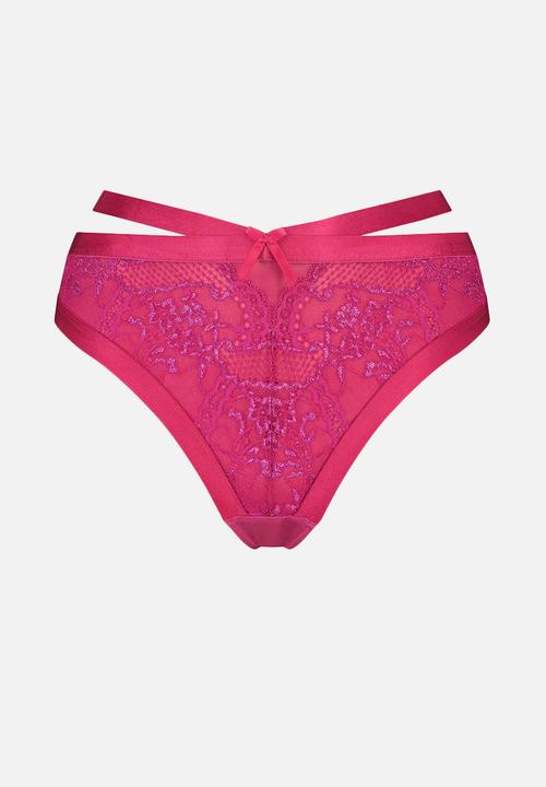 Hunkemoller - Reeva string high - festival fuchsia