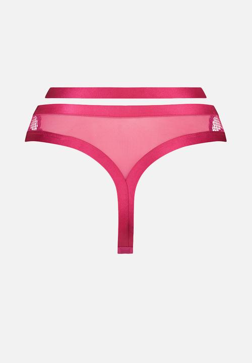 Hunkemoller - Reeva string high - festival fuchsia