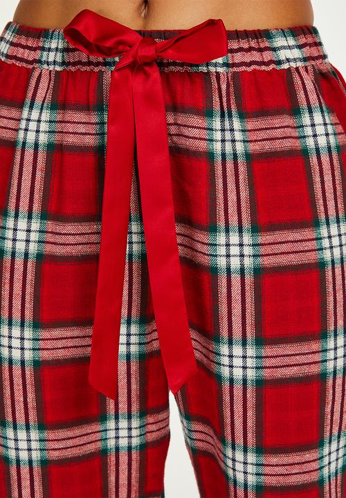 Hunkemoller - Pant twill check cuff - samba