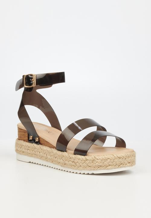 Miss Black - Steffi4 espadrille wedge heel - black