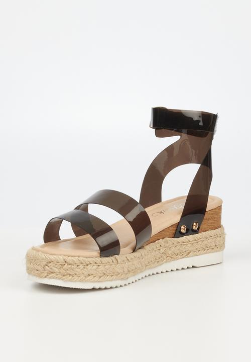 Miss Black - Steffi4 espadrille wedge heel - black