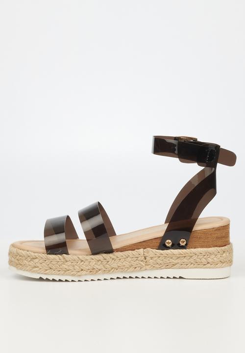 Miss Black - Steffi4 espadrille wedge heel - black