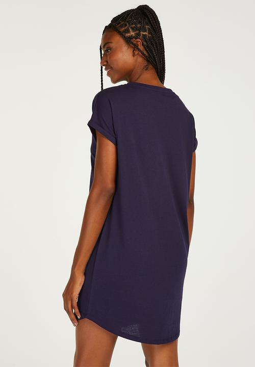 Hunkemoller - Nightie caps short sleeve - maritime blue