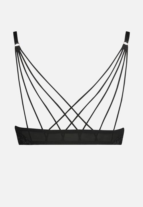 Hunkemoller - Arabella push up - plunge bra - caviar