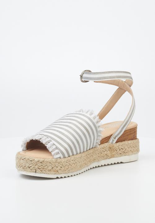 Miss Black - Steffi5 espadrille wedge heel - grey