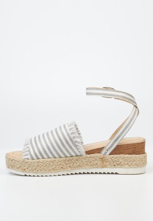 Miss Black - Steffi5 espadrille wedge heel - grey