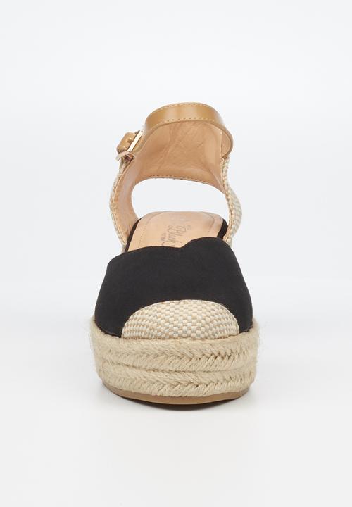 Miss Black - Violetta1 espadrille wedge heel - black