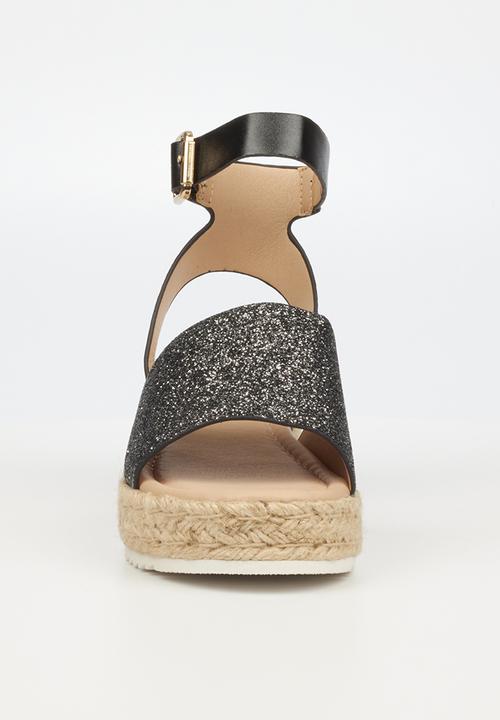 Miss Black - Steffi6 espadrille wedge heel - black