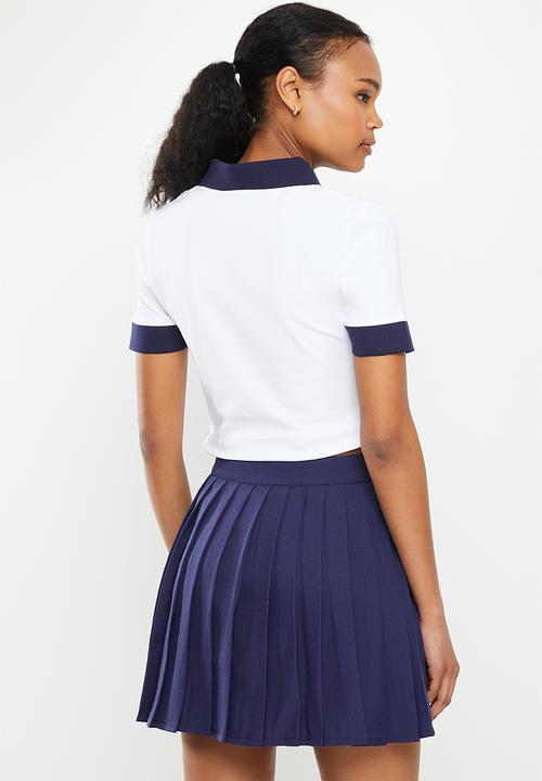 FILA - Fila heritage crop golfer - white & peacoat