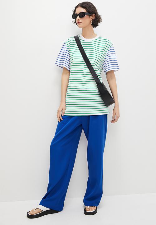 Superbalist - Bold stripe tee - stripe blue green
