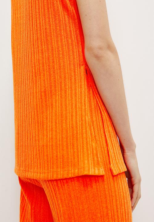 Superbalist - Rib knit tunic top co-ord - orange