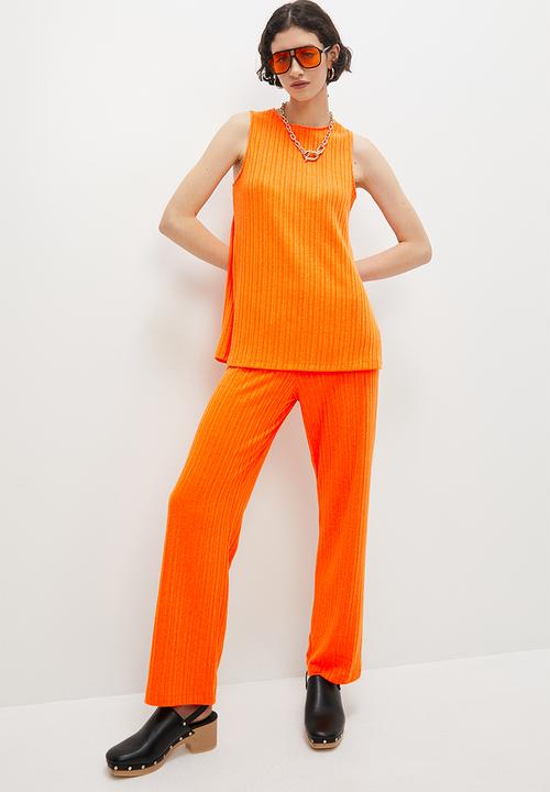 Superbalist - Rib knit tunic top co-ord - orange