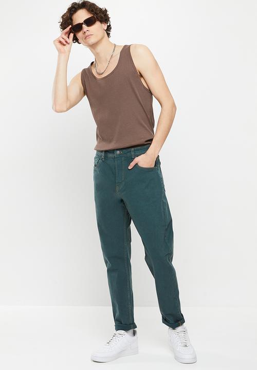 Cotton On - Loose fit rib tank - washed chocolate