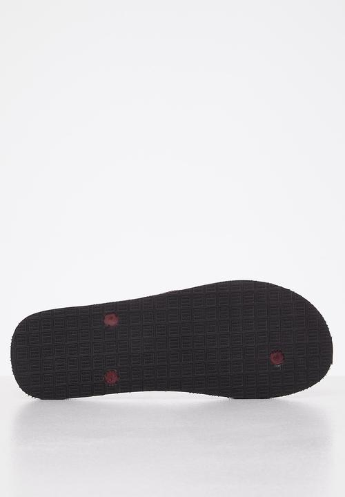 Aca Joe - Aj logo flip-flop - burgundy