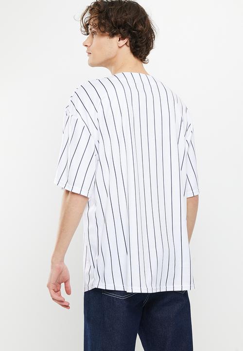 Factorie - Baseball shirt - white & navy