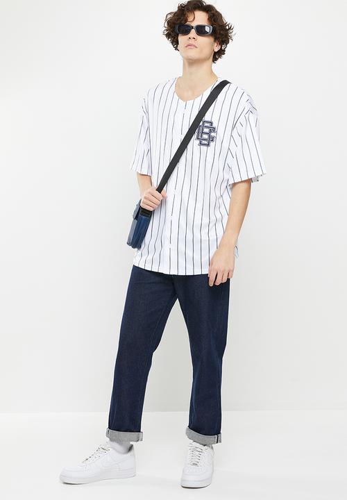 Factorie - Baseball shirt - white & navy